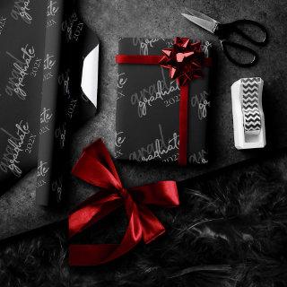 Graduate Silver Script | Trendy Faux Metallic