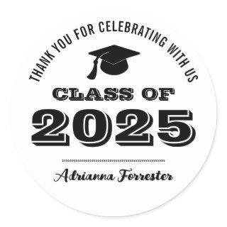 Graduate Vintage Script | Class of 2025 Classic Round Sticker