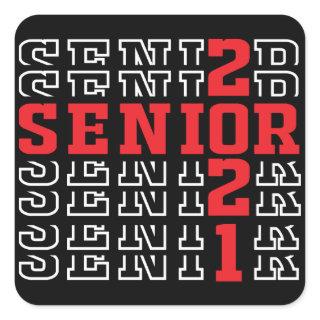 Graduation 2021, Class Of 2021, Senior 2021 Square Sticker