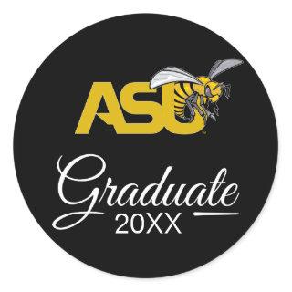 Graduation Alabama State Hornet Mark logo Classic Round Sticker