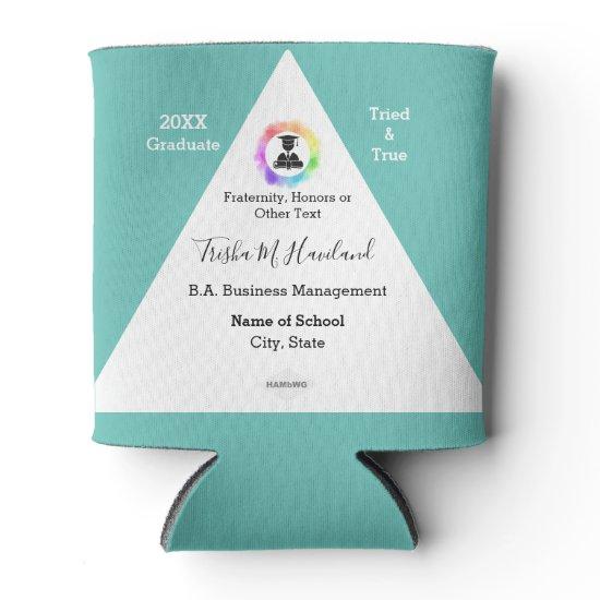 Graduation Can Cooler Watercolor Look HAMbyWG