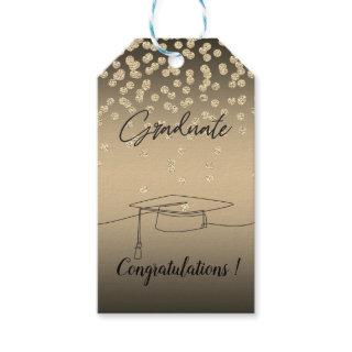 Graduation Cap,Gold Diamonds, Graduate Gift Tags