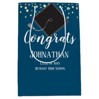 Graduation Congrats Class of 2021 Blue Medium Gift Bag