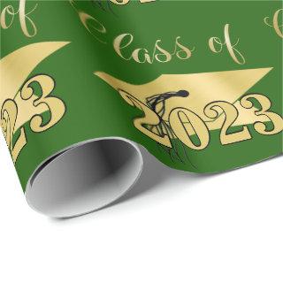 Graduation Green Metallic Gold Class Year