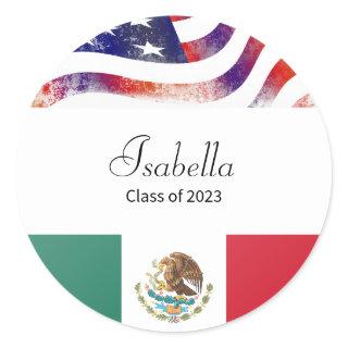Graduation Mexican American Class of 2023 Classic Round Sticker
