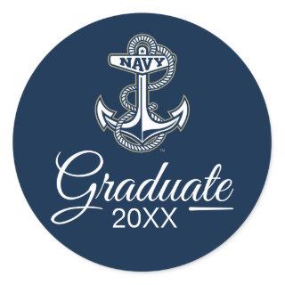 Graduation | Naval Academy Anchor Classic Round Sticker