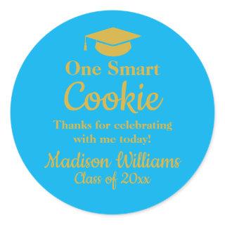 Graduation One Smart Cookie To go Grad Treat Favor Classic Round Sticker