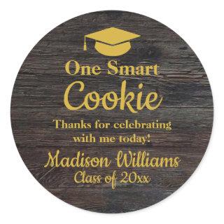 Graduation One Smart Cookie To go Grad Treat Favor Classic Round Sticker