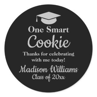 Graduation One Smart Cookie To go Grad Treat Favor Classic Round Sticker