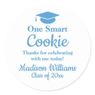 Graduation One Smart Cookie To go Grad Treat Favor Classic Round Sticker
