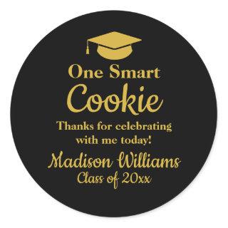 Graduation One Smart Cookie To go Grad Treat Favor Classic Round Sticker