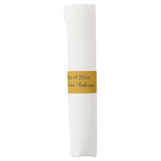 graduation party mustard and navy typography napkin bands