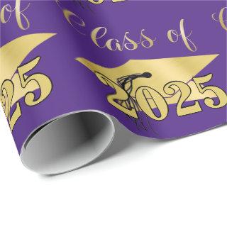 Graduation Purple Metallic Gold Class Year