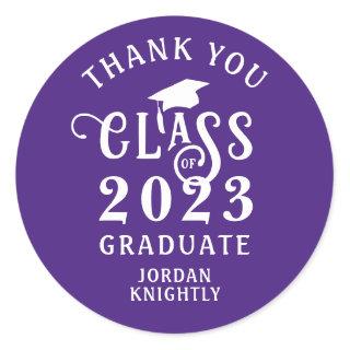 Graduation Thank You Class Year Custom Classic Round Sticker
