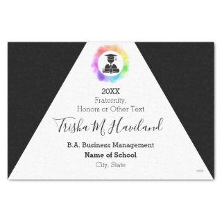 Graduation Tissue Paper Black and White HAMbyWG