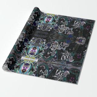 Graffiti Modern Vintage Black White Pattern