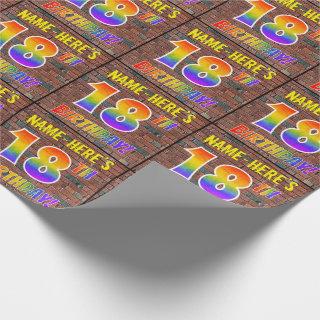 Graffiti Rainbow Look 18TH BIRTHDAY! & Custom Name