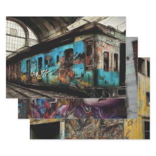 Graffiti Street Art Urban City Abandoned Building  Sheets