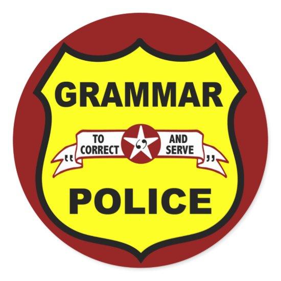 Grammar Police Sticker
