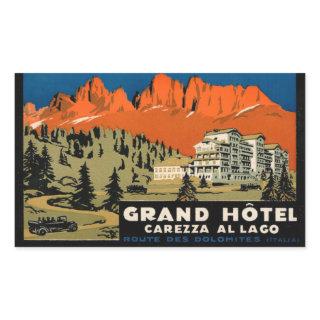 Grand Hotel Carezza Al Lago Travel Luggage  Rectangular Sticker