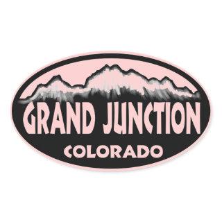 Grand Junction Colorado pink oval stickers