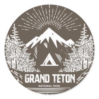 Grand Teton National Park Classic Round Sticker