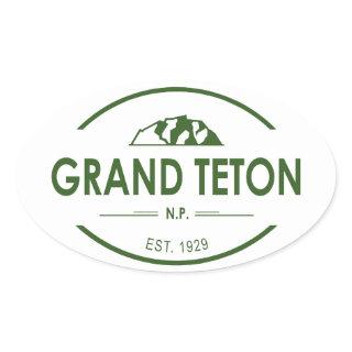 Grand Teton National Park Oval Sticker