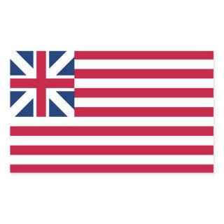 Grand Union, 1st USA Flag of Colonies Rectangular Sticker