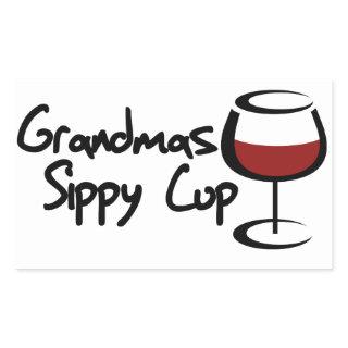 Grandmas sippy cup rectangular sticker