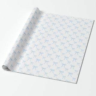 Grandmillennial Blue Bow Bulk  Rolls