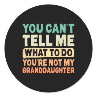 Grandpa Art For Grandfather Gramps Men Poppy Papi  Classic Round Sticker