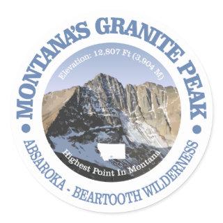 Granite Peak Classic Round Sticker
