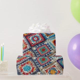 Granny Square Crocheted Quilt