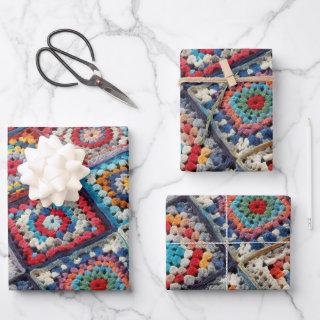 Granny Square Crocheted Quilt   Sheets
