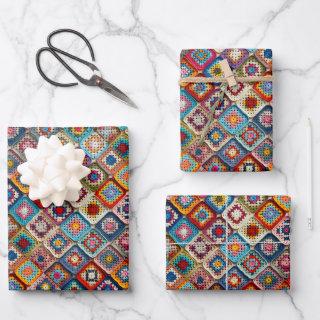 Granny Square Crocheted Quilt   Sheets