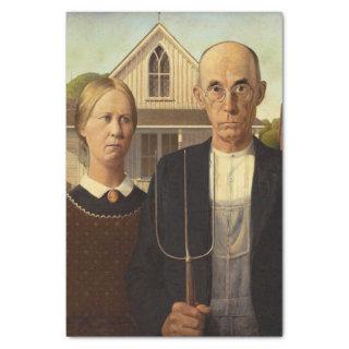 Grant Wood American Gothic Fine Art Painting Tissue Paper