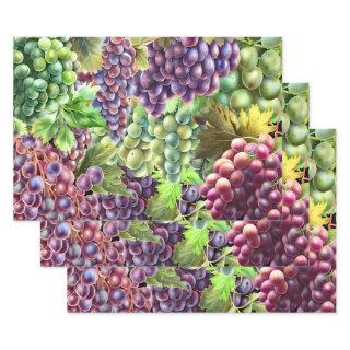 Grape bunches red green grapevine collage   sheets