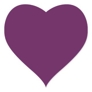 Grape purple (solid color)  heart sticker