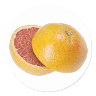 Grapefruit Classic Round Sticker