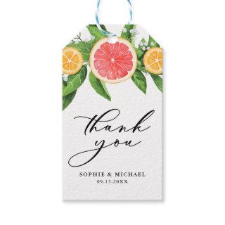 Grapefruits and Oranges Summer Thank You Gift Tags