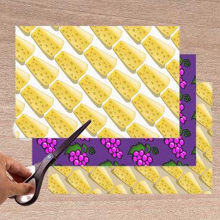 grapes and cheese - gourmet pattern  sheets