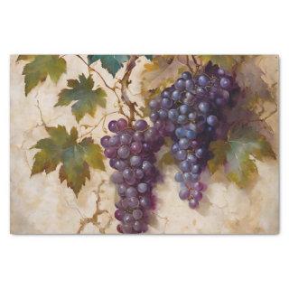 Grapes and Vines Watercolor Decoupage Tissue Paper