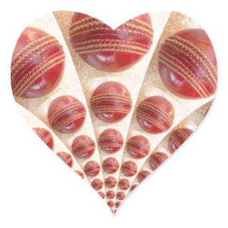 Graphic Vintage Cricket Game of Champions.jpg Heart Sticker