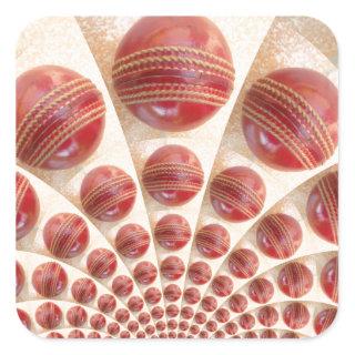 Graphic Vintage Cricket Game of Champions.jpg Square Sticker