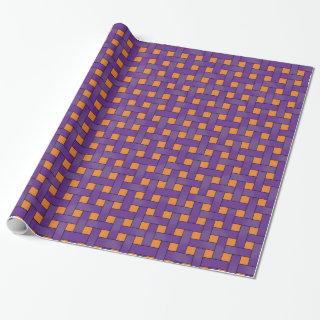 Graphical Woven Purple on Custom Orange Color