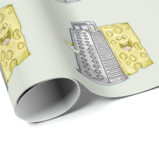 Grating cheese with a grater Funny food