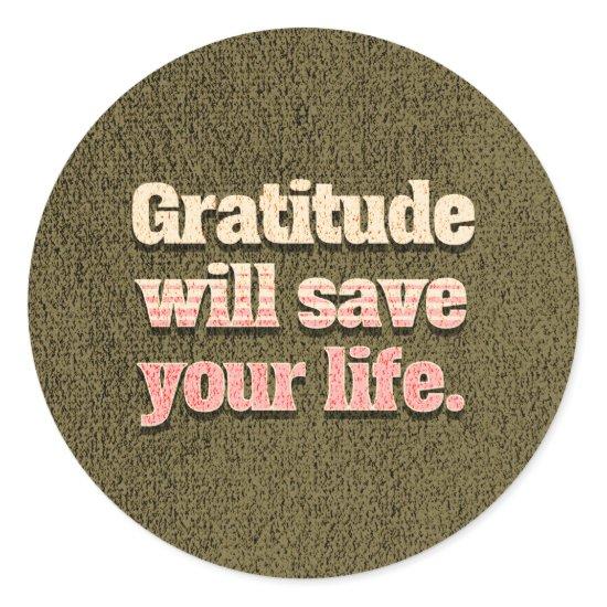 Gratitude with Save your Life sticker pack