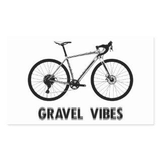 Gravel Vibes Cycling Rectangular Sticker