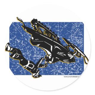 GRAVITY-SLED CLASSIC ROUND STICKER