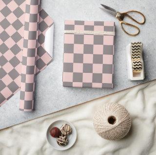 Gray and Pink Checkerboard